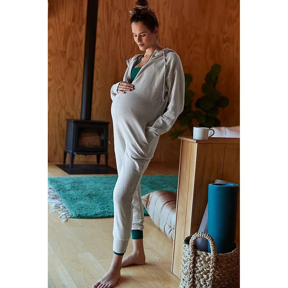 FP Movement x Hatch Womens Warm Up Jumpsuit‎ Gray Long Sleeve Maternity Small